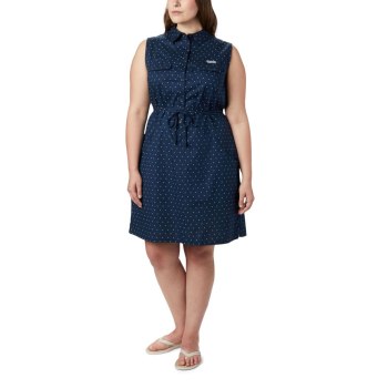 Columbia Ženske Haljine - PFG Bonehead Stretch Sleeveless Plus Size Tamnoplave | TFNS-62813